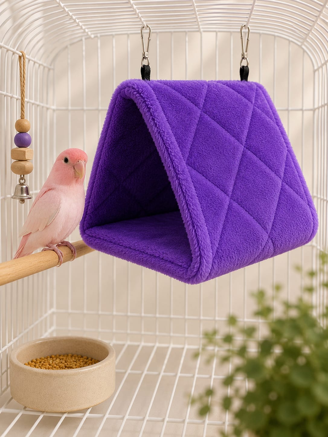 Loyal Companion Co.™ Plush Hammock Nest — Cozy Hanging Retreat for Parrots & Small Birds