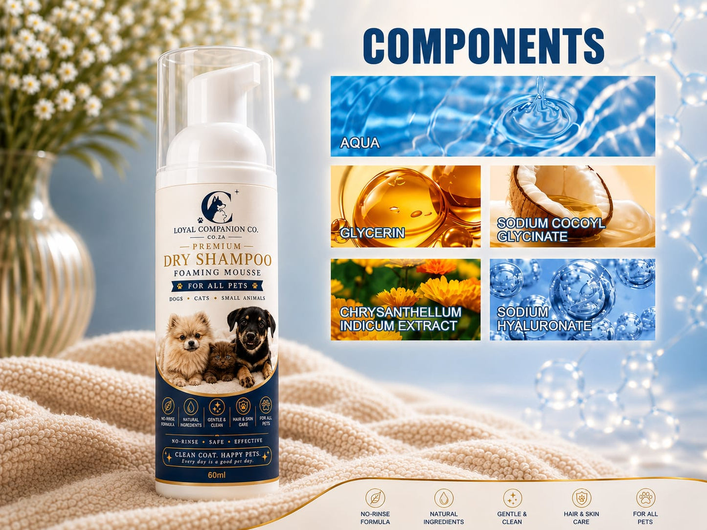 Loyal Companion Co.™ Fresh Coat — Dry Pet Dry Shampoo