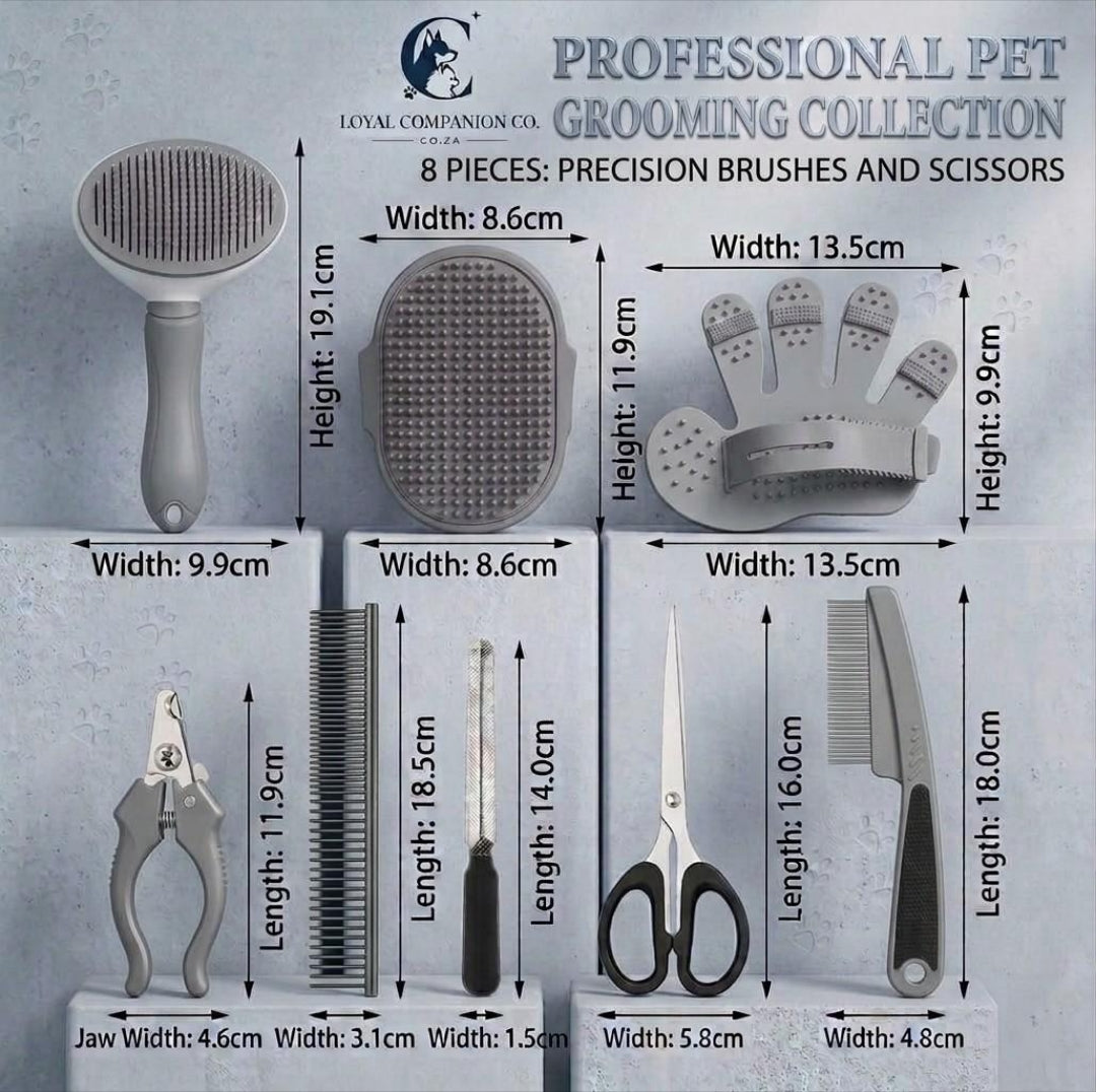 Loyal Companion Co.™ | Premium Pet Grooming Set – Complete 8-Piece Home Grooming Kit