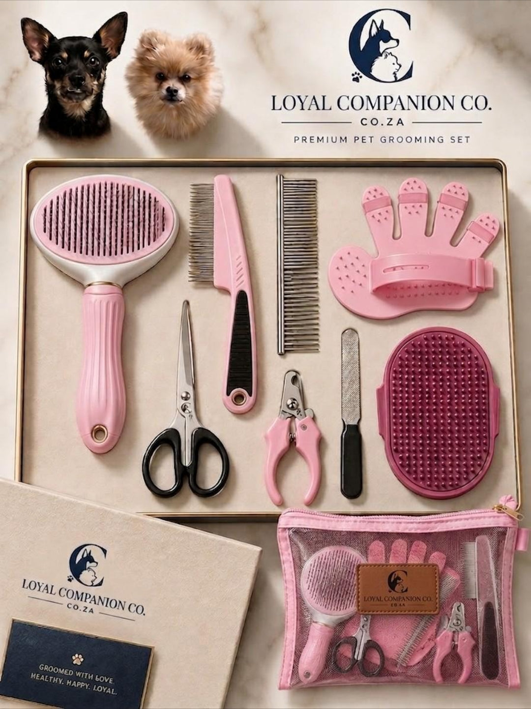 Loyal Companion Co.™ | Premium Pet Grooming Set – Complete 8-Piece Home Grooming Kit