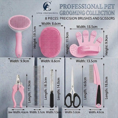 Loyal Companion Co.™ | Premium Pet Grooming Set – Complete 8-Piece Home Grooming Kit