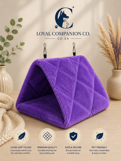 Loyal Companion Co.™ Plush Hammock Nest — Cozy Hanging Retreat for Parrots & Small Birds